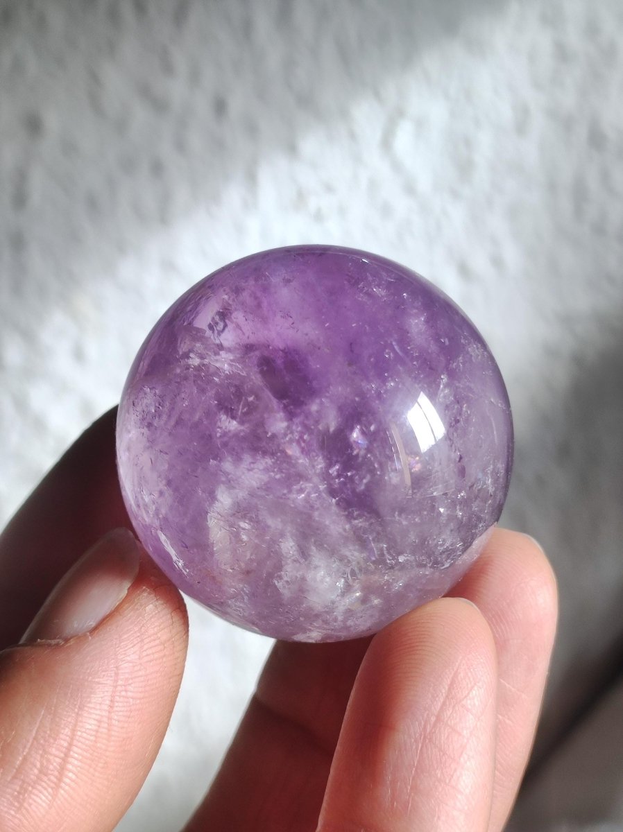 Amethyst A - Edelstein Kugel Deko Sphere Massage Kristall Spielkugel Meditation Heilstein Frau Mann Geschenk Er Sie Haus Energie Traum Wohn - Art of Nature Berlin