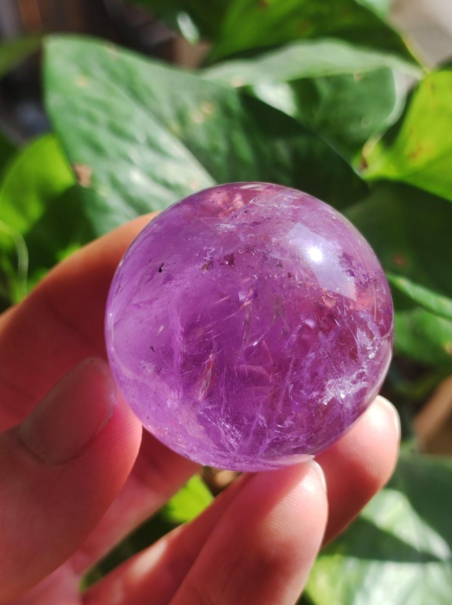 Amethyst A - Edelstein Kugel Deko Sphere Massage Kristall Spielkugel Meditation Heilstein Frau Mann Geschenk Er Sie Haus Energie Traum Wohn - Art of Nature Berlin