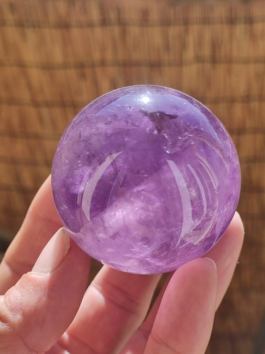 Amethyst A ~ Magische Edelstein Kugel Massage & Deko Sphere Crystal Spielkugel Meditation ~HIPPIE ~GOA~Boho~Ethno~Heilstein - Art of Nature Berlin