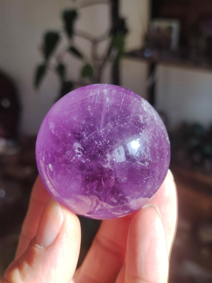Amethyst A ~ Magische Edelstein Kugel Massage & Deko Sphere Crystal Spielkugel Meditation ~HIPPIE ~GOA~Boho~Ethno~Heilstein - Art of Nature Berlin
