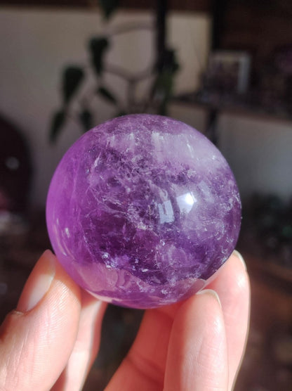 Amethyst A ~ Magische Edelstein Kugel Massage & Deko Sphere Crystal Spielkugel Meditation ~HIPPIE ~GOA~Boho~Ethno~Heilstein - Art of Nature Berlin