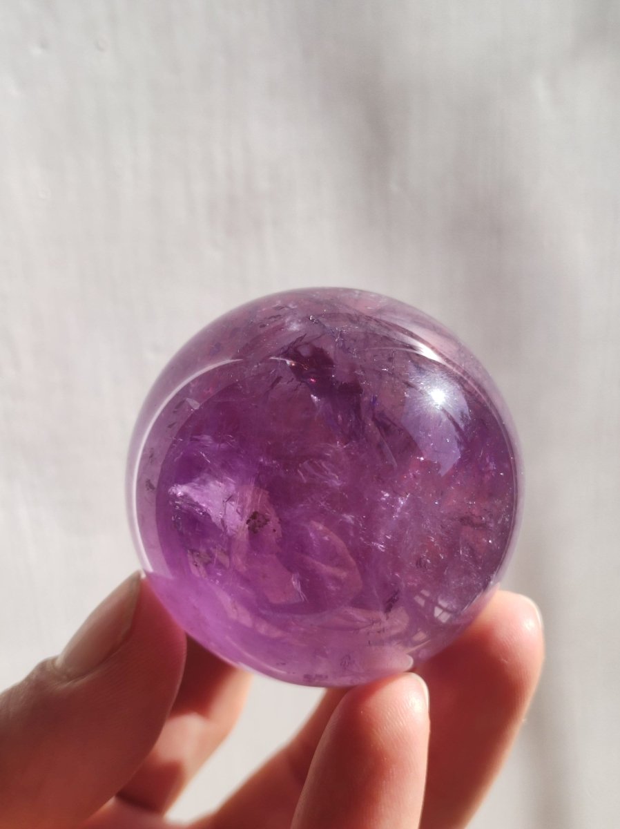 Amethyst A ~ Magische Edelstein Kugel Massage & Deko Sphere Crystal Spielkugel Meditation ~HIPPIE ~GOA~Boho~Ethno~Heilstein - Art of Nature Berlin