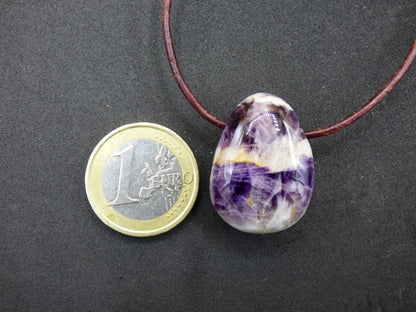 Amethyst - Edelstein Kette lila Natur Heilstein Boho Ethno Kristalle Schmuck Anhänger Mann Frau Kind Art Geschenk Weihnachten Er Sie - Art of Nature Berlin