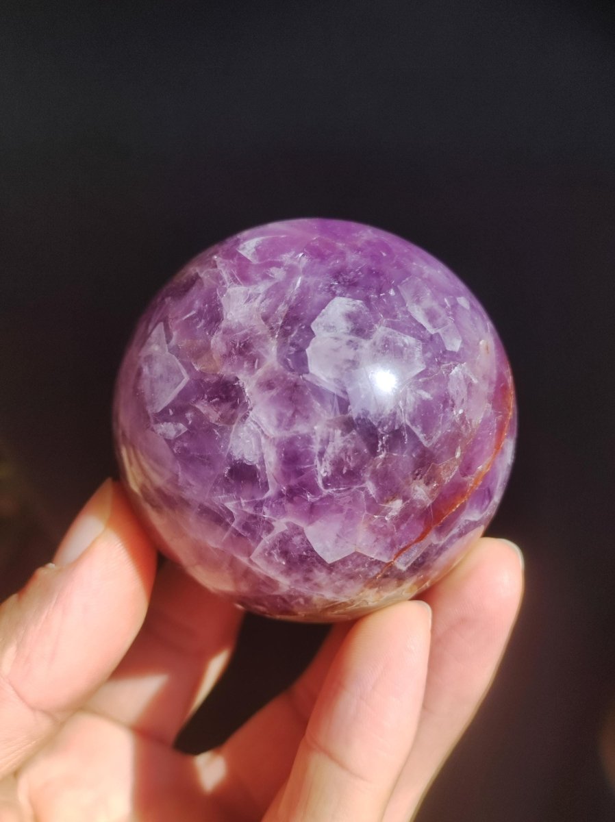 Amethyst Lace Achat ~ Magische Edelstein Kugel Massage & Deko Sphere Crystal Spielkugel Meditation ~HIPPIE ~GOA~Boho~Ethno~Heilstein - Art of Nature Berlin