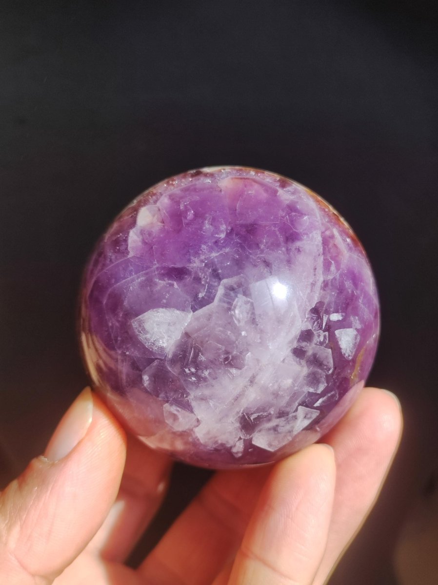 Amethyst Lace Achat ~ Magische Edelstein Kugel Massage & Deko Sphere Crystal Spielkugel Meditation ~HIPPIE ~GOA~Boho~Ethno~Heilstein - Art of Nature Berlin