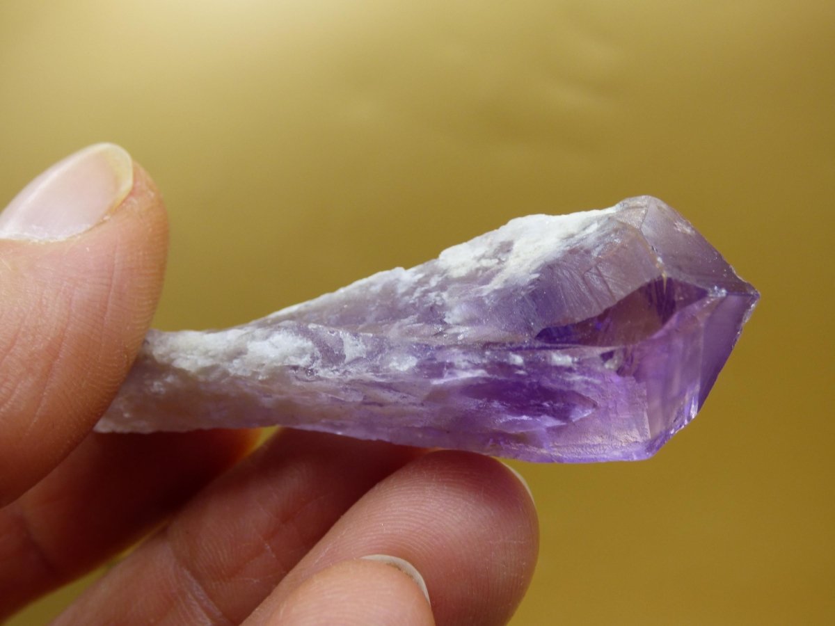 Amethyst Stufe Roh Kristall Spitze Point Sammler Stufe lang Rarität Edelstein Deko Heilstein Mineral Energie Natur Meditation Klar Makramee - Art of Nature Berlin