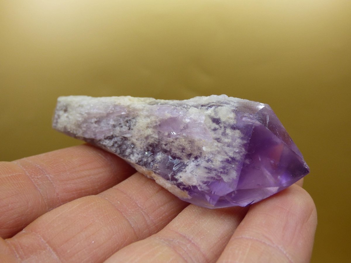Amethyst Stufe Roh Kristall Spitze Point Sammler Stufe lang Rarität Edelstein Deko Heilstein Mineral Energie Natur Meditation Klar Makramee - Art of Nature Berlin