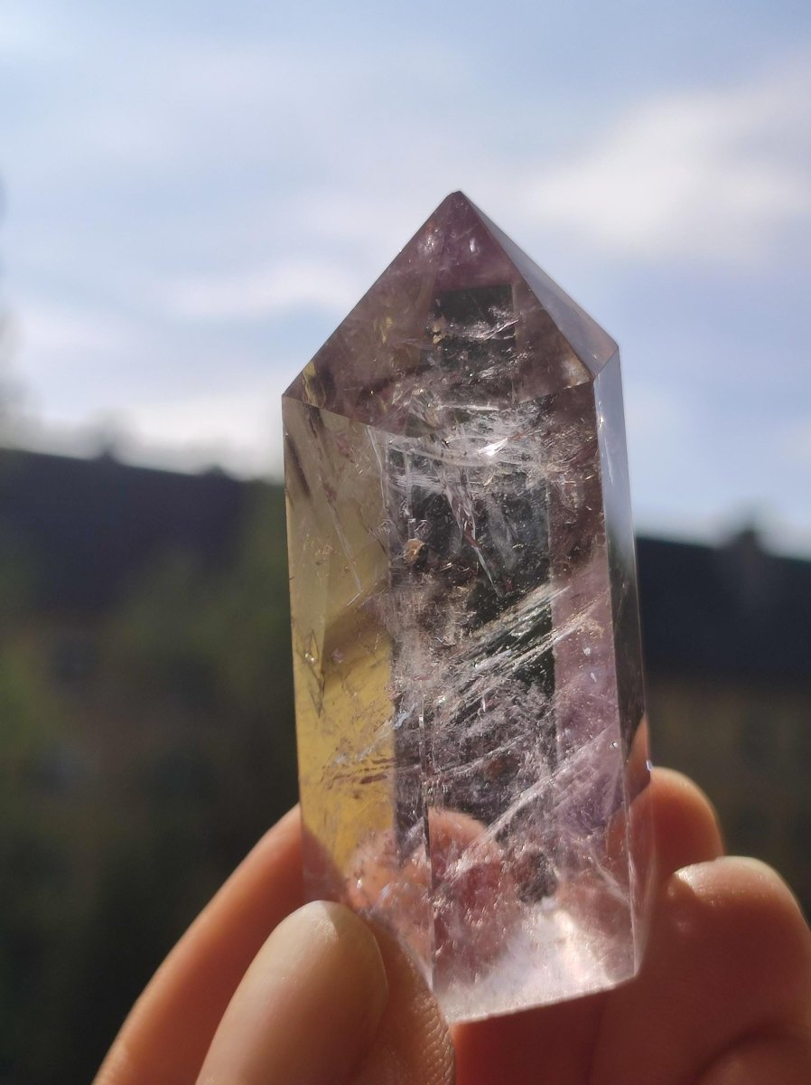Amethyst Turm A Spitze lila ~ Kristall Point ~ Magische Edelstein Deko ~Massagestab ~Crystal ~HIPPIE ~GOA ~Ethno ~Heilstein ~Naturschatz - Art of Nature Berlin