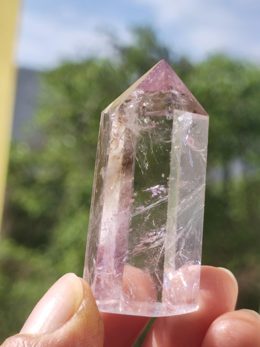 Amethyst Turm A Spitze lila ~ Kristall Point ~ Magische Edelstein Deko ~Massagestab ~Crystal ~HIPPIE ~GOA ~Ethno ~Heilstein ~Naturschatz - Art of Nature Berlin