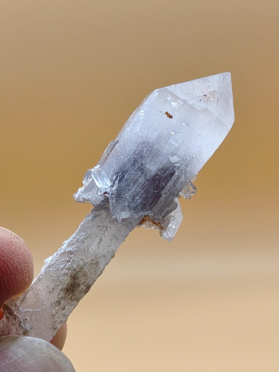 Amethyst-Zepterquarz mit naturbelassenem Stiel & Begleitkristallen – Erongo Namibia | Sammlerstufe Roh Kristalle Unikat Mineralien Geschenk - Art of Nature Berlin