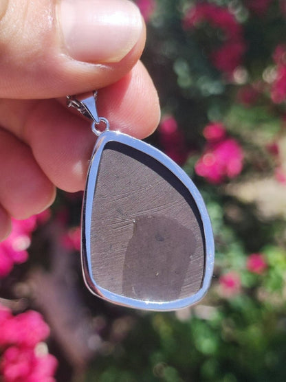 Ammolite - Edelstein Kette 925 Sterling Silber ~ Opalisierend HIPPIE GOA Boho Ethno Natur Heilstein Fossil Selten Sammler Magic bunt flash - Art of Nature Berlin