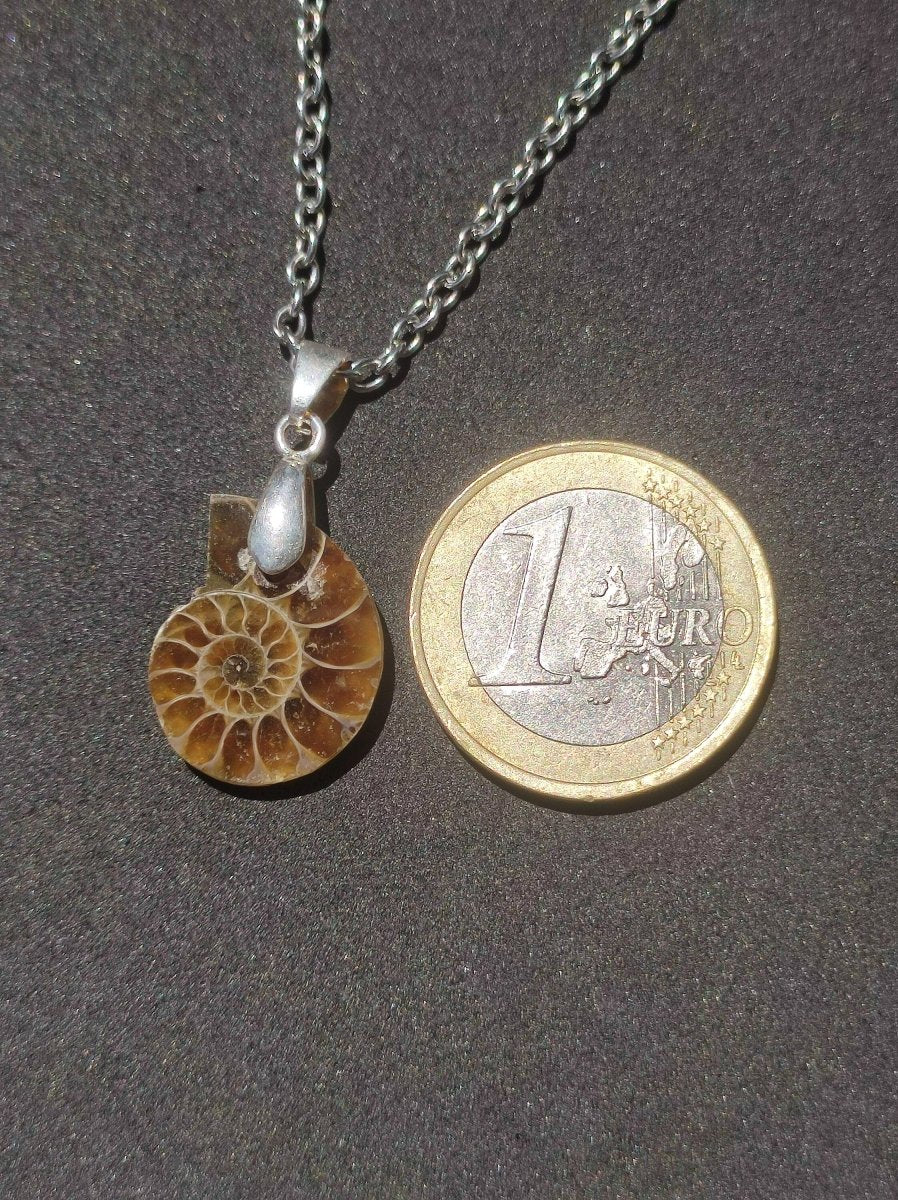 Ammonite Schnecke ~ 925 Sterling Silber ~ Anhänger Kette ~HIPPIE ~GOA ~Boho ~Ethno ~Nature ~Heilstein ~Fossil ~Spirale - Art of Nature Berlin