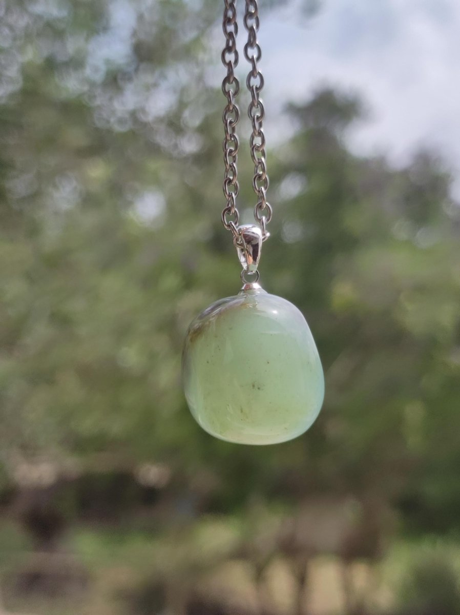 Andenopal - Edelstein Kette 925 Silber blau klar Hippie Goa Boho Tibet Ethno Natur Heilstein Kraft Anhänger Mann Frau Sie Geschenk Rarität - Art of Nature Berlin