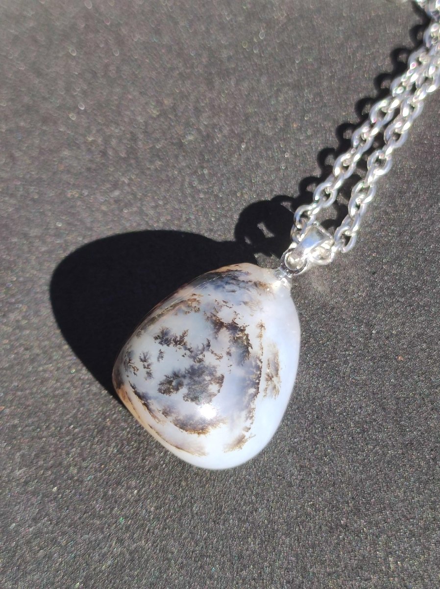 Andenopal inkl. 925 Silberöse ~ Edelstein ~Kette ~selten ~HIPPIE ~GOA ~Boho ~Ethno ~Nature ~Heilstein ~Sammler ~Wertanlage - Art of Nature Berlin