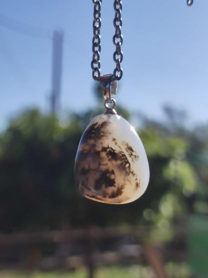 Andenopal inkl. 925 Silberöse ~ Edelstein ~Kette ~selten ~HIPPIE ~GOA ~Boho ~Ethno ~Nature ~Heilstein ~Sammler ~Wertanlage - Art of Nature Berlin