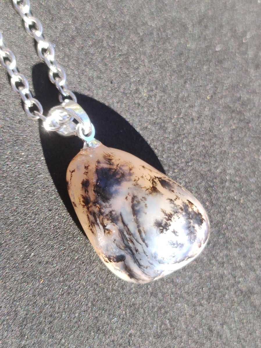 Andenopal inkl. 925 Silberöse ~ Edelstein ~Kette ~selten ~HIPPIE ~GOA ~Boho ~Ethno ~Nature ~Heilstein ~Sammler ~Wertanlage - Art of Nature Berlin