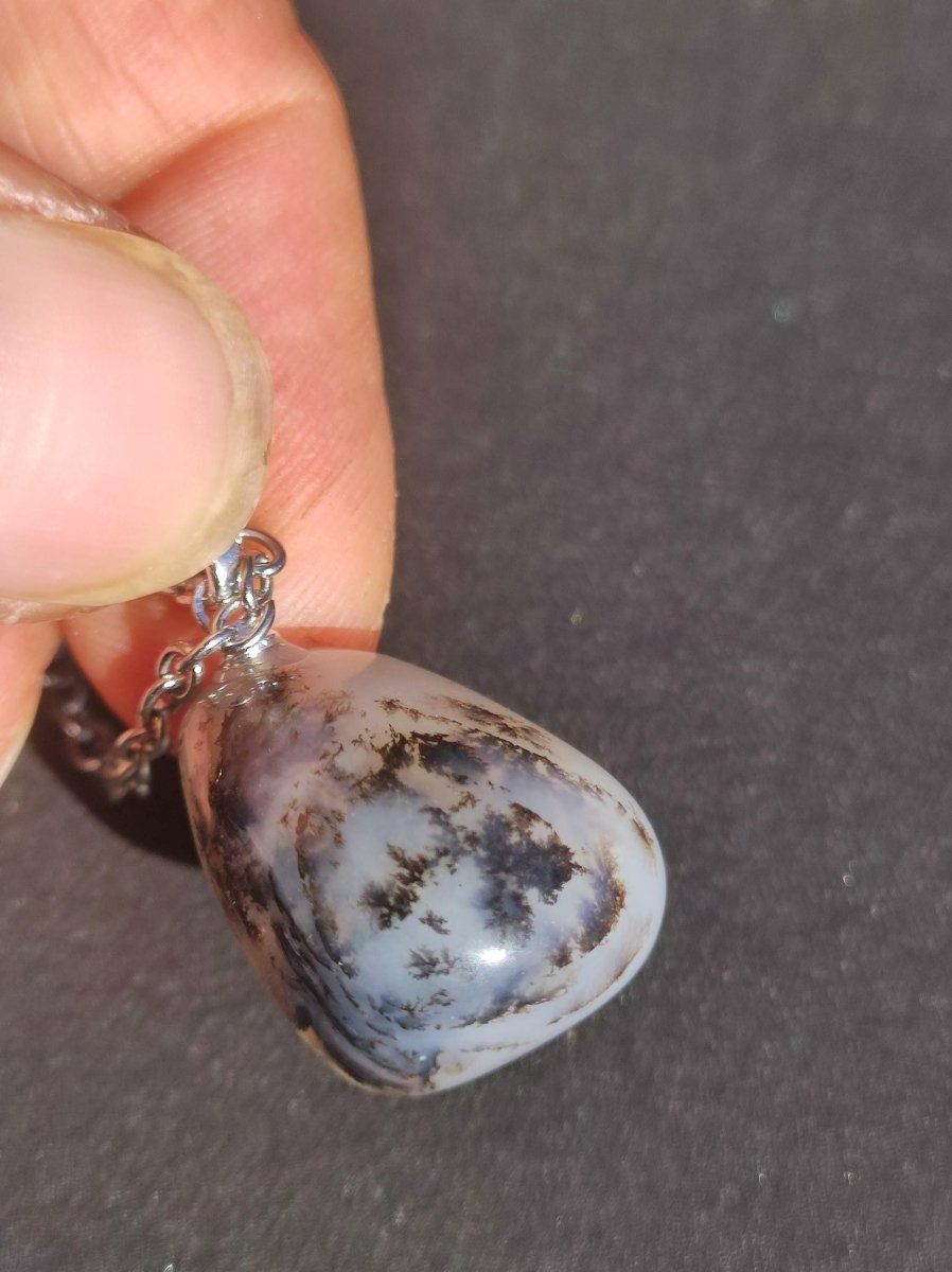 Andenopal inkl. 925 Silberöse ~ Edelstein ~Kette ~selten ~HIPPIE ~GOA ~Boho ~Ethno ~Nature ~Heilstein ~Sammler ~Wertanlage - Art of Nature Berlin