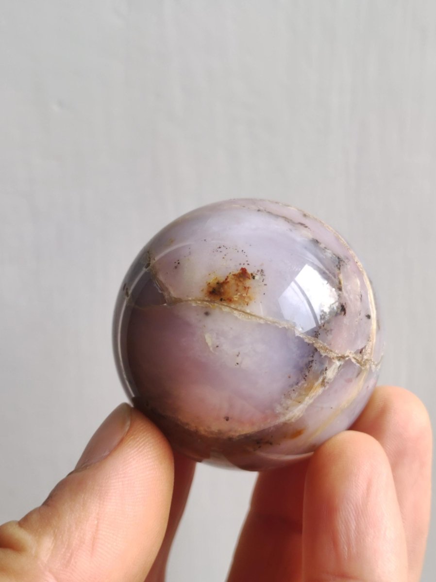 Andenopal Kugel Rosa Pink Opal ~ Edelstein Meditation Deko Sphere Crystal HIPPIE GOA Boho Ethno Heilstein Ethical Mining Fair Trade Rarität - Art of Nature Berlin