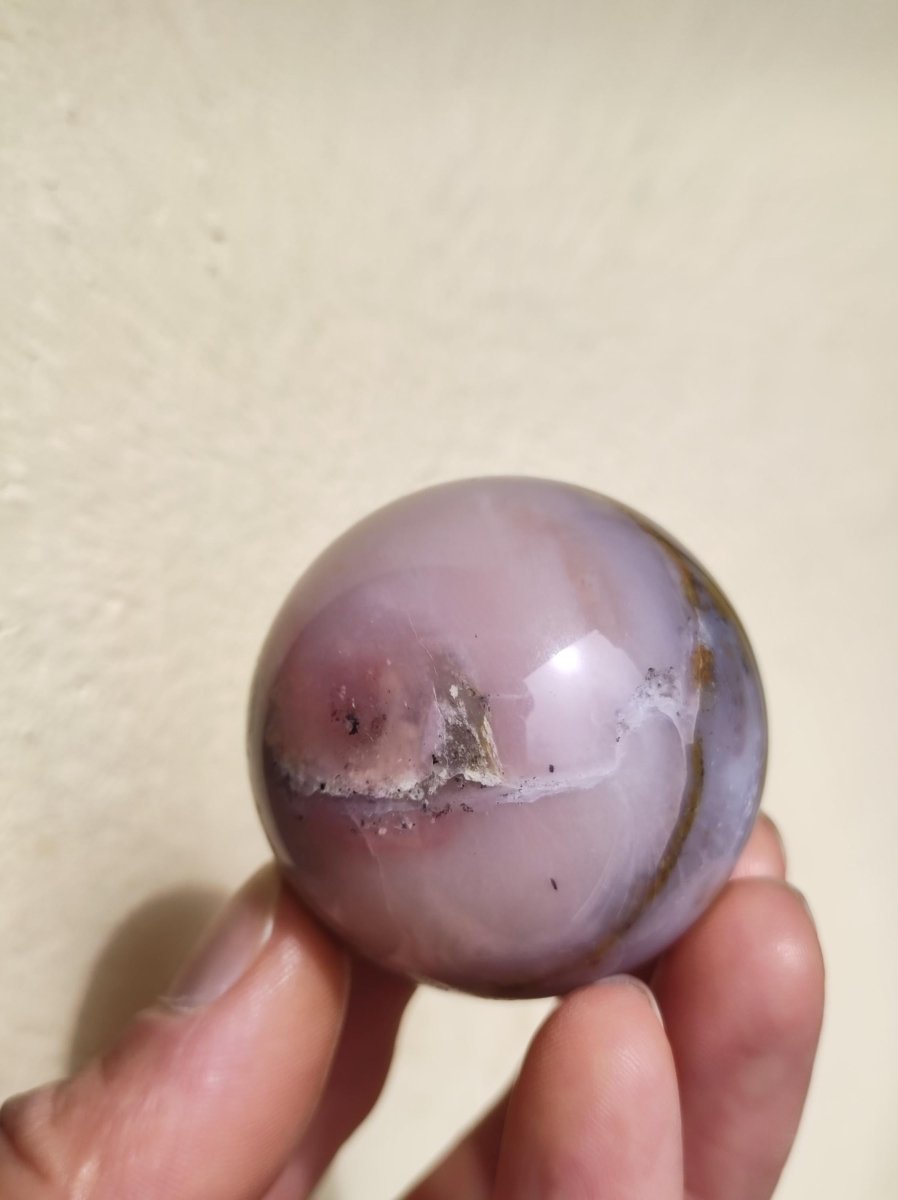 Andenopal Kugel Rosa Pink Opal ~ Edelstein Meditation Deko Sphere Crystal HIPPIE GOA Boho Ethno Heilstein Ethical Mining Fair Trade Rarität - Art of Nature Berlin