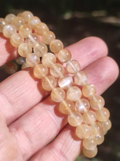 Andesin AAA *Rarität* - Edelstein Armband gelb gold GOA Hippie Boho Natur Heilstein Geschenk Er Sie Mann Frau Freund Rarität Kraft Chakra - Art of Nature Berlin