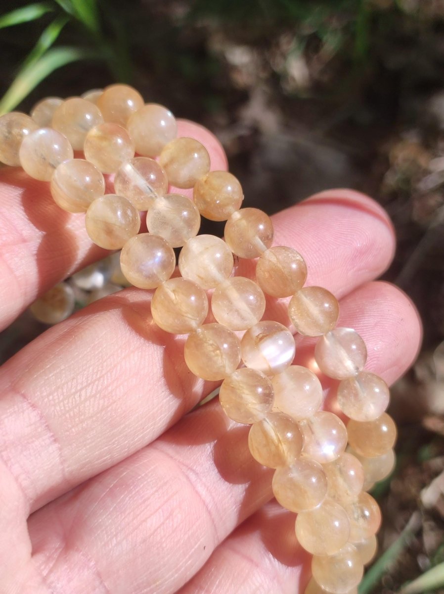 Andesin AAA *Rarität* - Edelstein Armband gelb gold GOA Hippie Boho Natur Heilstein Geschenk Er Sie Mann Frau Freund Rarität Kraft Chakra - Art of Nature Berlin