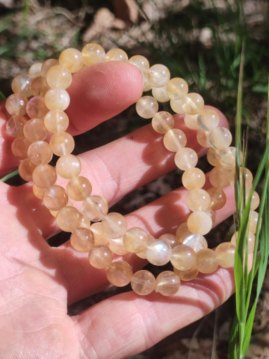 Andesin AAA *Rarität* - Edelstein Armband gelb gold GOA Hippie Boho Natur Heilstein Geschenk Er Sie Mann Frau Freund Rarität Kraft Chakra - Art of Nature Berlin