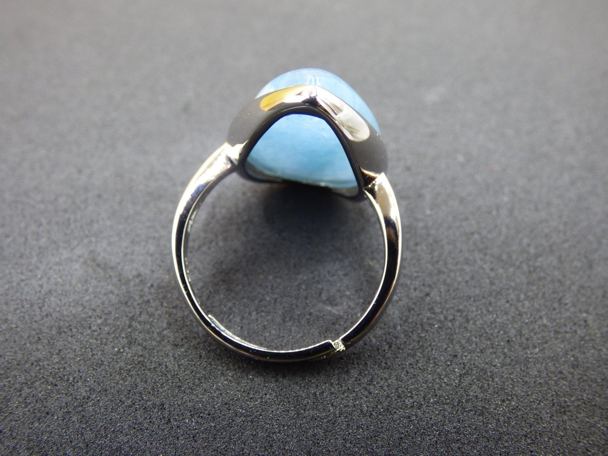 Aquamarin 925 Silber Ring Größenverstellbar Edelstein blau Natur facettiert Schliff Heilstein Rarität Hochwertig Edel Geschenk Frau Freundin - Art of Nature Berlin