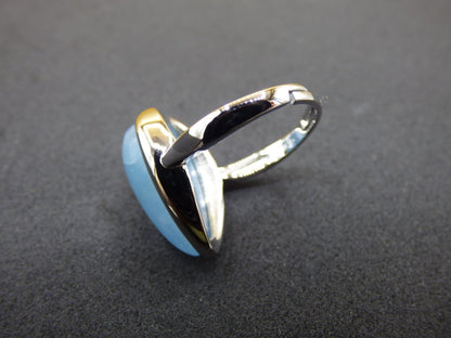 Aquamarin 925 Silber Ring Größenverstellbar Edelstein blau Natur facettiert Schliff Heilstein Rarität Hochwertig Edel Geschenk Frau Freundin - Art of Nature Berlin