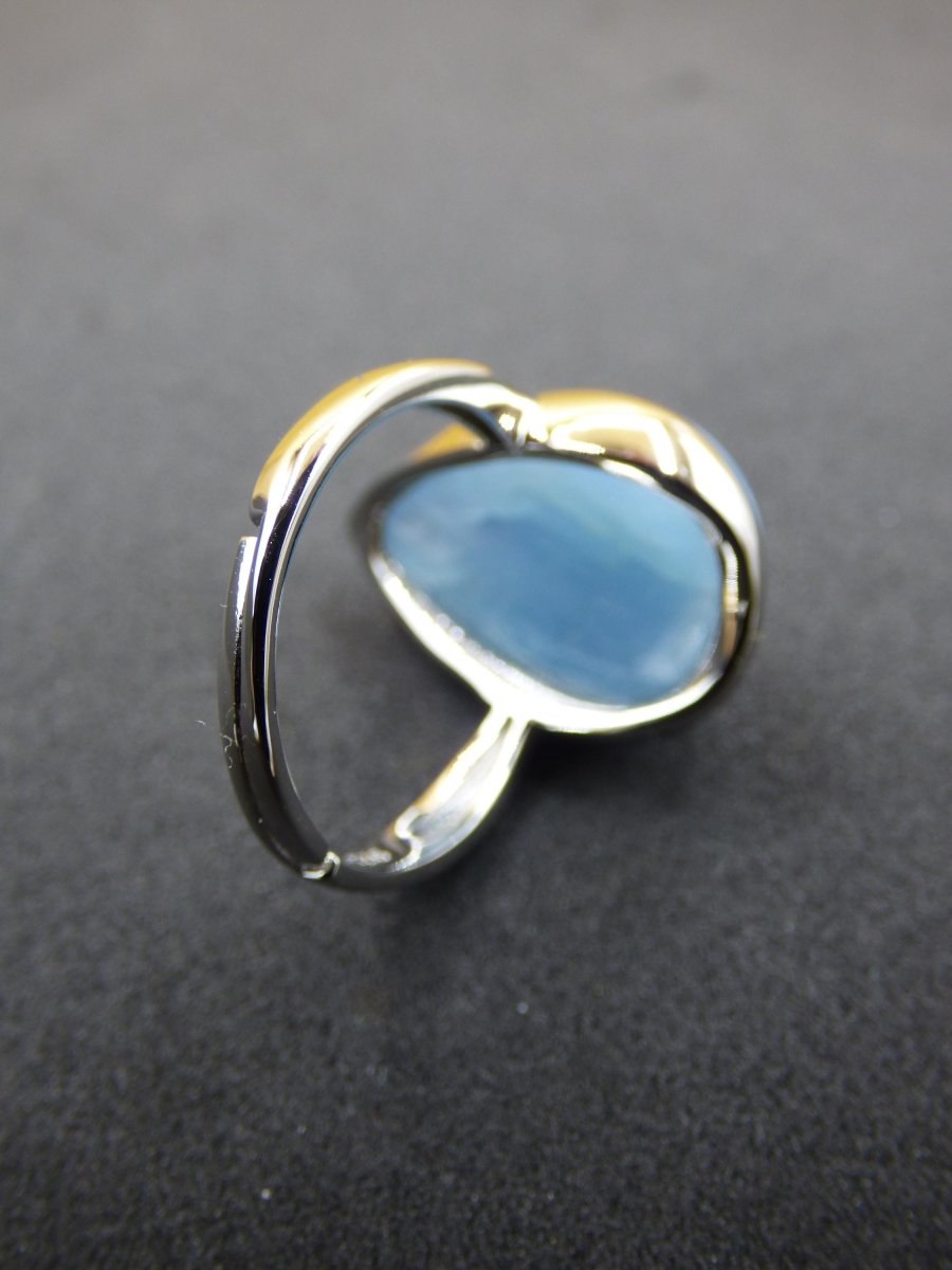 Aquamarin 925 Silber Ring Größenverstellbar Edelstein blau Natur facettiert Schliff Heilstein Rarität Hochwertig Edel Geschenk Frau Freundin - Art of Nature Berlin