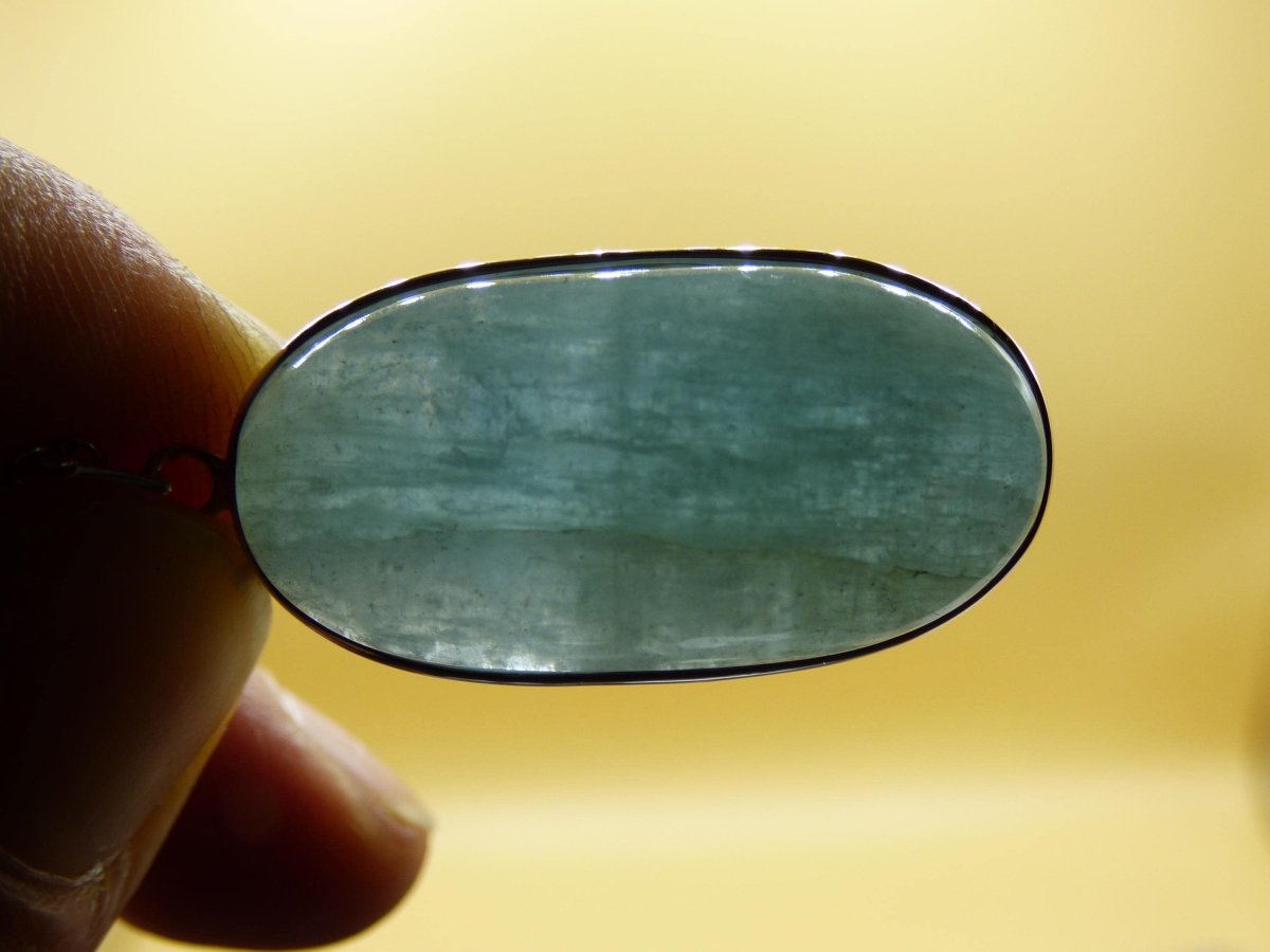 Aquamarin A - 925 Silber Edelstein Kette blau Anhänger Natur Heilstein Kristall Geschenk Mann Frau Mutter Vater Er Sie Freundin Rarität - Art of Nature Berlin