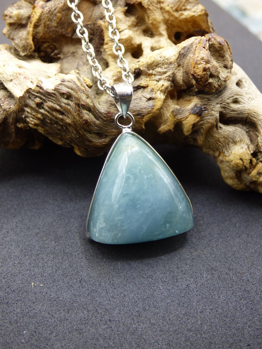 Aquamarin A - 925 Silber Edelstein Kette blau Anhänger Natur Heilstein Kristall Geschenk Mann Frau Mutter Vater Er Sie Freundin Rarität - Art of Nature Berlin