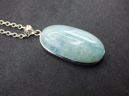 Aquamarin A - 925 Silber Edelstein Kette blau Anhänger Natur Heilstein Kristall Geschenk Mann Frau Mutter Vater Er Sie Freundin Rarität - Art of Nature Berlin