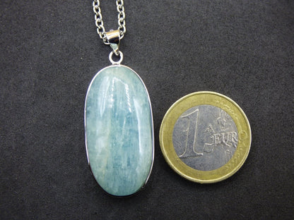 Aquamarin A - 925 Silber Edelstein Kette blau Anhänger Natur Heilstein Kristall Geschenk Mann Frau Mutter Vater Er Sie Freundin Rarität - Art of Nature Berlin