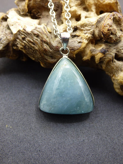 Aquamarin A - 925 Silber Edelstein Kette blau Anhänger Natur Heilstein Kristall Geschenk Mann Frau Mutter Vater Er Sie Freundin Rarität - Art of Nature Berlin