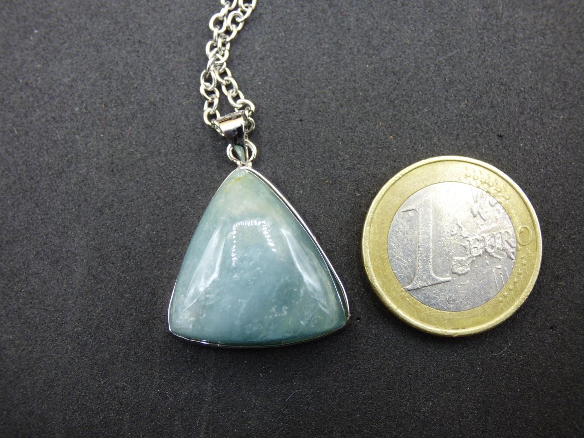 Aquamarin A - 925 Silber Edelstein Kette blau Anhänger Natur Heilstein Kristall Geschenk Mann Frau Mutter Vater Er Sie Freundin Rarität - Art of Nature Berlin