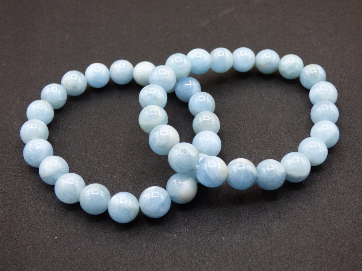 Aquamarin A - Edelstein Armband - Perlen Heilstein Natur blau Energie Natur Schmuck Frau Mann Er Sie Mutter Oma Bruder Schwester Geschenk - Art of Nature Berlin