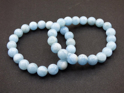 Aquamarin A - Edelstein Armband - Perlen Heilstein Natur blau Energie Natur Schmuck Frau Mann Er Sie Mutter Oma Bruder Schwester Geschenk - Art of Nature Berlin