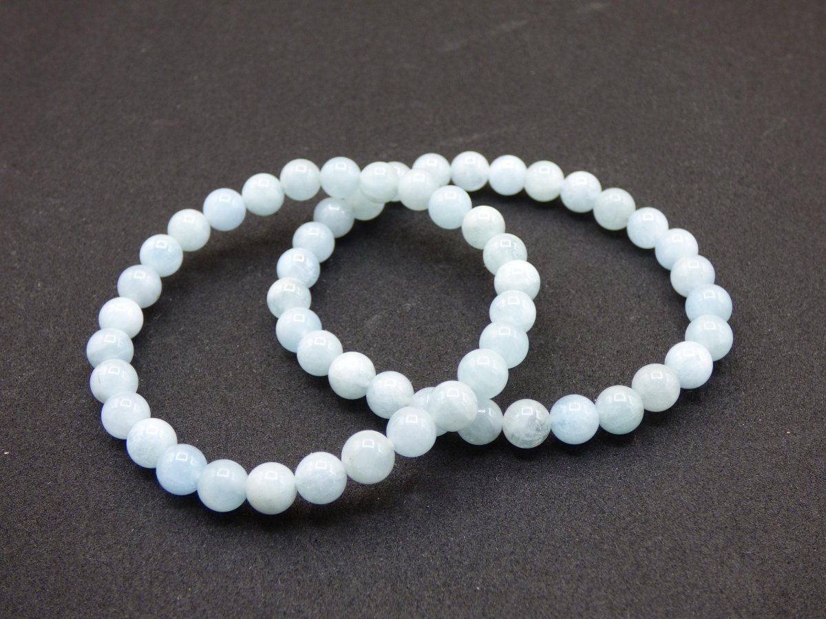 Aquamarin A - Edelstein Armband - Perlen Heilstein Natur blau Energie Natur Schmuck Frau Mann Er Sie Mutter Oma Bruder Schwester Geschenk - Art of Nature Berlin