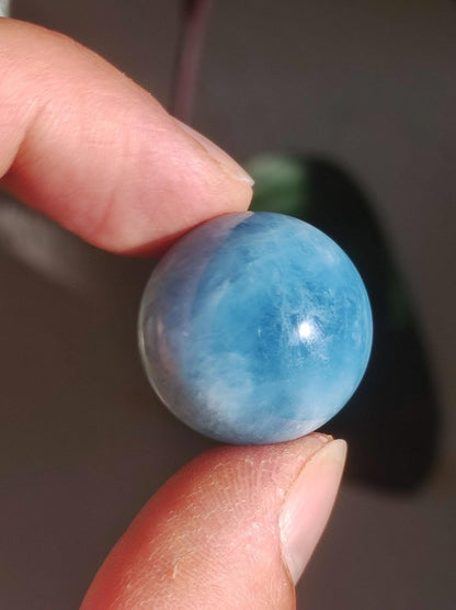 Aquamarin A - Kugel Deko Sphere Kristall blau Natur kleine Kristall Meditation ~Geschenk Freund Er Sie Freund Mineral Rarität - Art of Nature Berlin