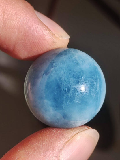Aquamarin A - Kugel Deko Sphere Kristall blau Natur kleine Kristall Meditation ~Geschenk Freund Er Sie Freund Mineral Rarität - Art of Nature Berlin
