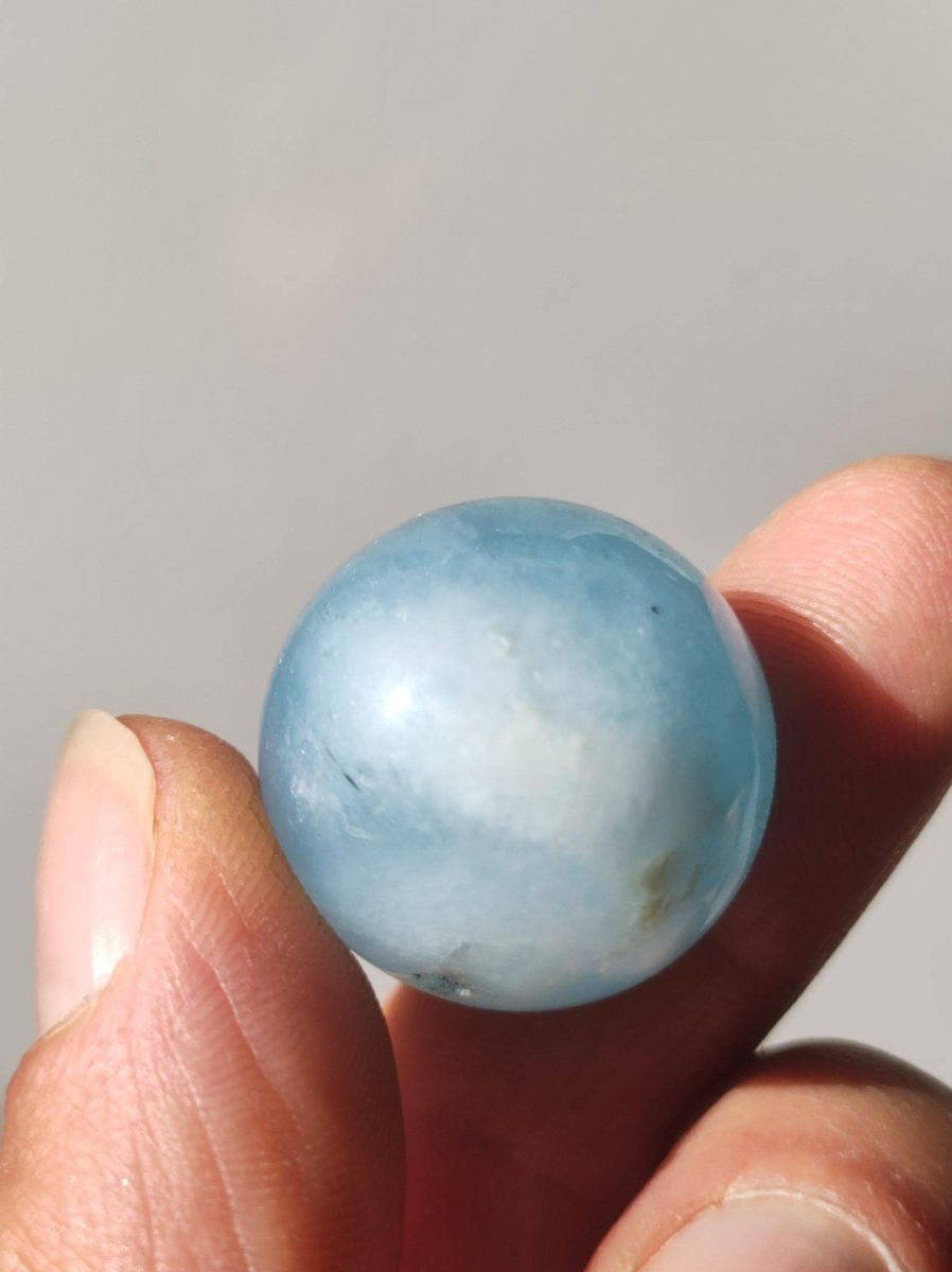 Aquamarin A - Kugel Deko Sphere Kristall blau Natur kleine Kristall Meditation ~Geschenk Freund Er Sie Freund Mineral Rarität - Art of Nature Berlin