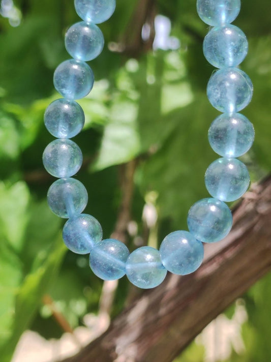 Aquamarin AAA "Devil Blue" Edelstein Perlen Armband Natur Heilstein Kristall Rarität Selten Geschenk Mann Frau Schwester Mutter Sie - Art of Nature Berlin