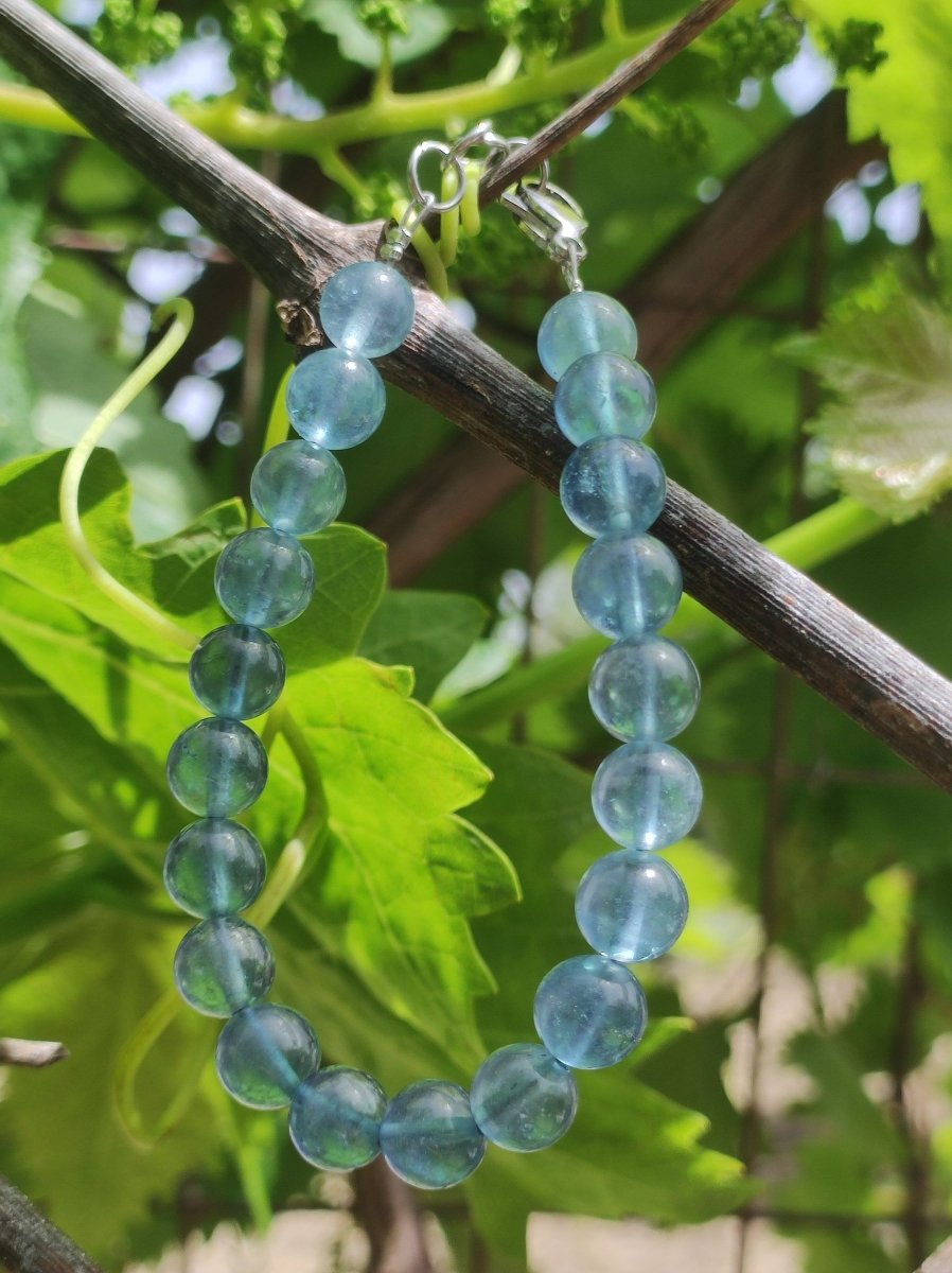 Aquamarin AAA "Devil Blue" Edelstein Perlen Armband Natur Heilstein Kristall Rarität Selten Geschenk Mann Frau Schwester Mutter Sie - Art of Nature Berlin