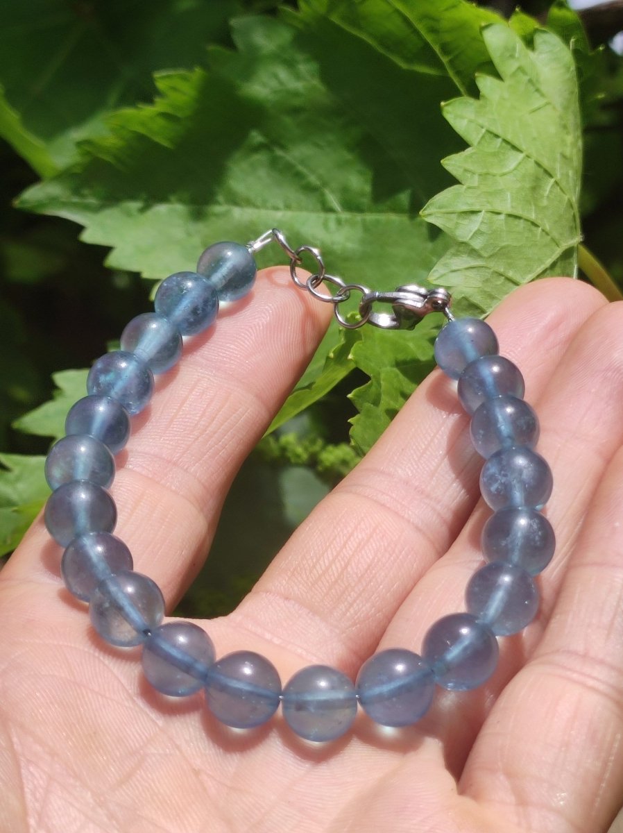 Aquamarin AAA "Devil Blue" Edelstein Perlen Armband Natur Heilstein Kristall Rarität Selten Geschenk Mann Frau Schwester Mutter Sie - Art of Nature Berlin