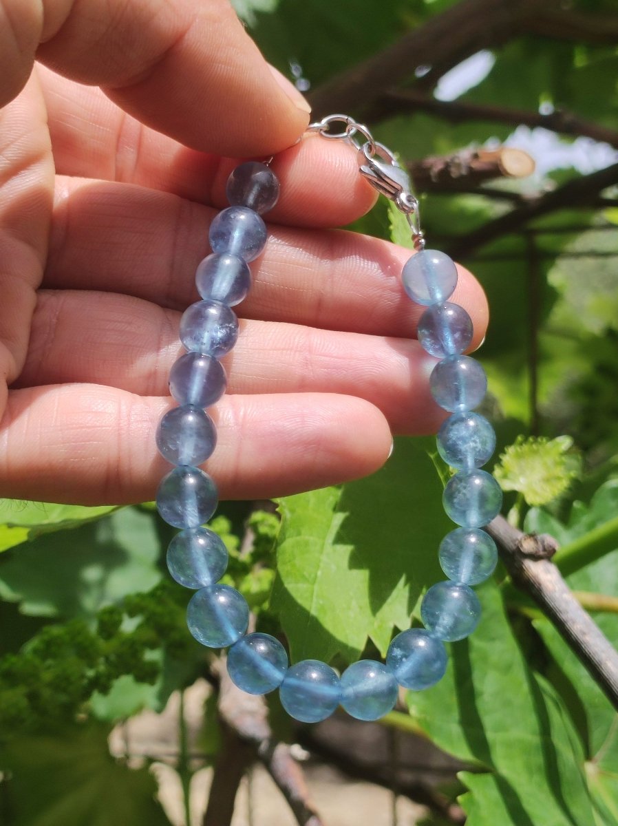 Aquamarin AAA "Devil Blue" Edelstein Perlen Armband Natur Heilstein Kristall Rarität Selten Geschenk Mann Frau Schwester Mutter Sie - Art of Nature Berlin