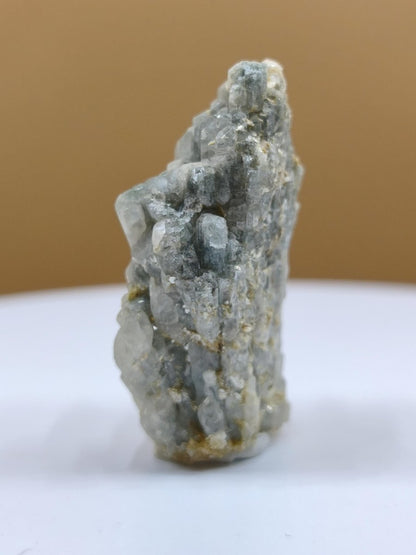 Aquamarin Beryll Kristallstufe – Blaugraue Naturkristalle – 37 mm Stufe Mineralien Sammler Heilstein Deko Brasilien - Art of Nature Berlin