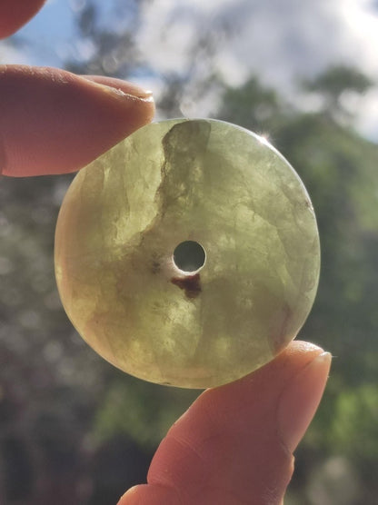 Aquamarin ~ Edelstein Donut Kette blau Rarität Natur Heilstein Kristall Anhänger Mann Frau Kind Er Sie Bruder Schwester Geschenk Qualität - Art of Nature Berlin