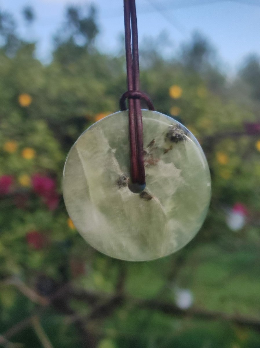 Aquamarin ~ Edelstein Donut Kette blau Rarität Natur Heilstein Kristall Anhänger Mann Frau Kind Er Sie Bruder Schwester Geschenk Qualität - Art of Nature Berlin