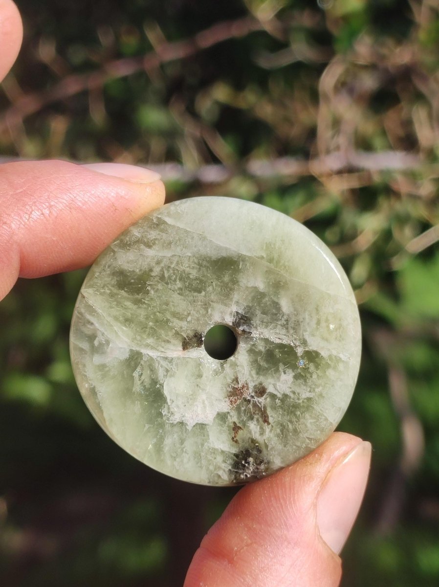 Aquamarin ~ Edelstein Donut Kette blau Rarität Natur Heilstein Kristall Anhänger Mann Frau Kind Er Sie Bruder Schwester Geschenk Qualität - Art of Nature Berlin