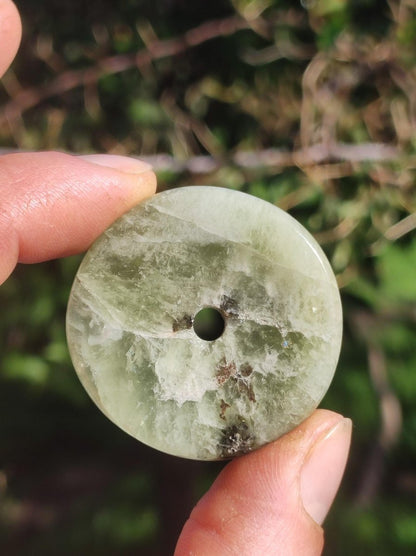 Aquamarin ~ Edelstein Donut Kette blau Rarität Natur Heilstein Kristall Anhänger Mann Frau Kind Er Sie Bruder Schwester Geschenk Qualität - Art of Nature Berlin
